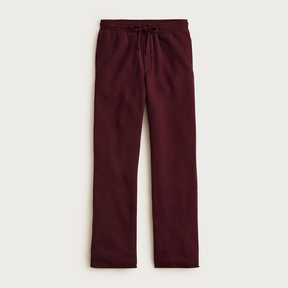 J.Crew Heritage Terry Wide Leg Sweatpant Forest Cherry Size XXS
